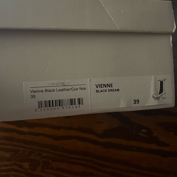 L’intervalle boots Vienne cuir noir size 39 taille 8- black leather boots winter - Picture 6 of 7